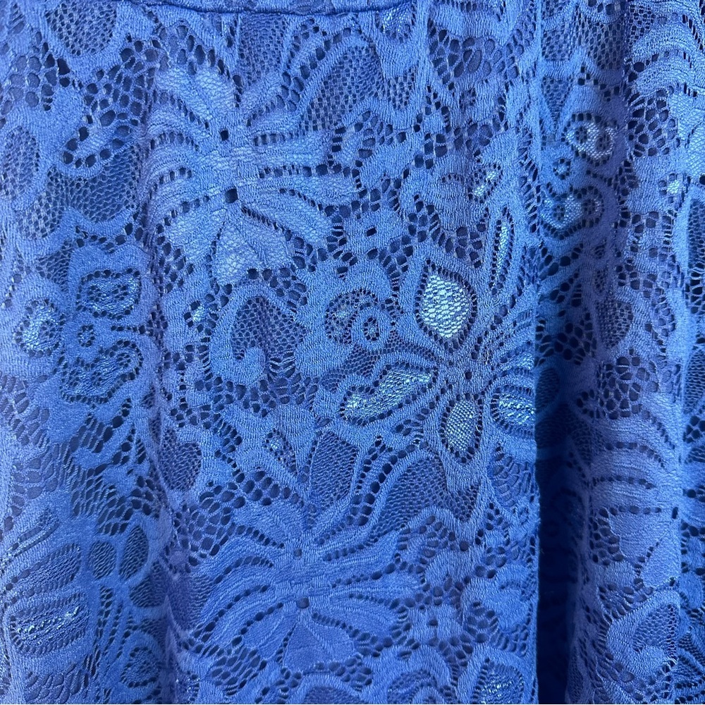 Kiyonna Mademoiselle Blue Lace Cocktail Dress Sz3x - Picture 4 of 12